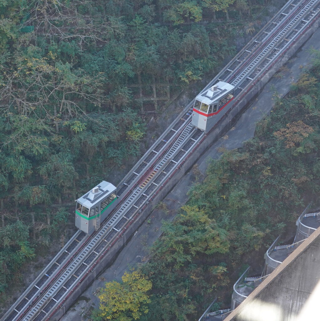 Cable car at Miyagase Dam