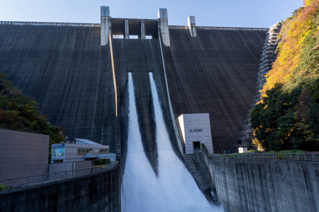 Sightseeing release at Miyagase Dam