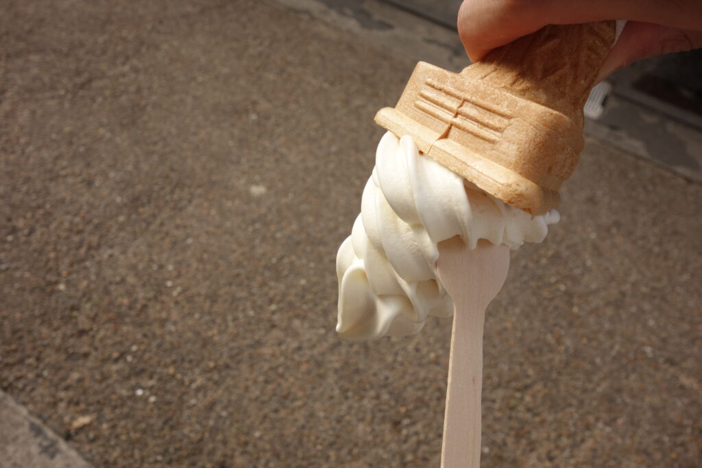 Tohu soft serve ice cream at Arashiyama