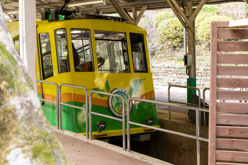 Cable car at Mount Takao