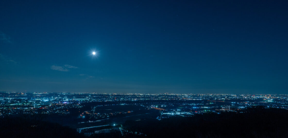 Night view from Mount Tobio