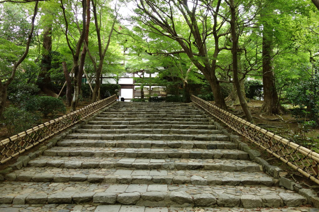 Stone steps at Ryoanji Temple