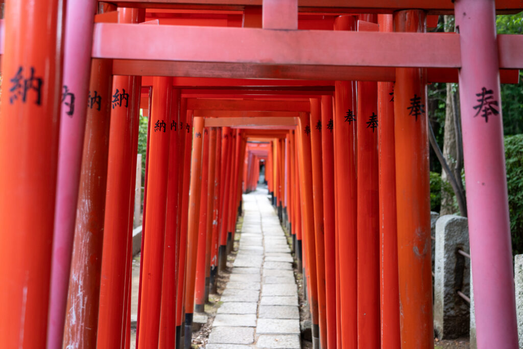 1000 torii gates at Nezu Shrine