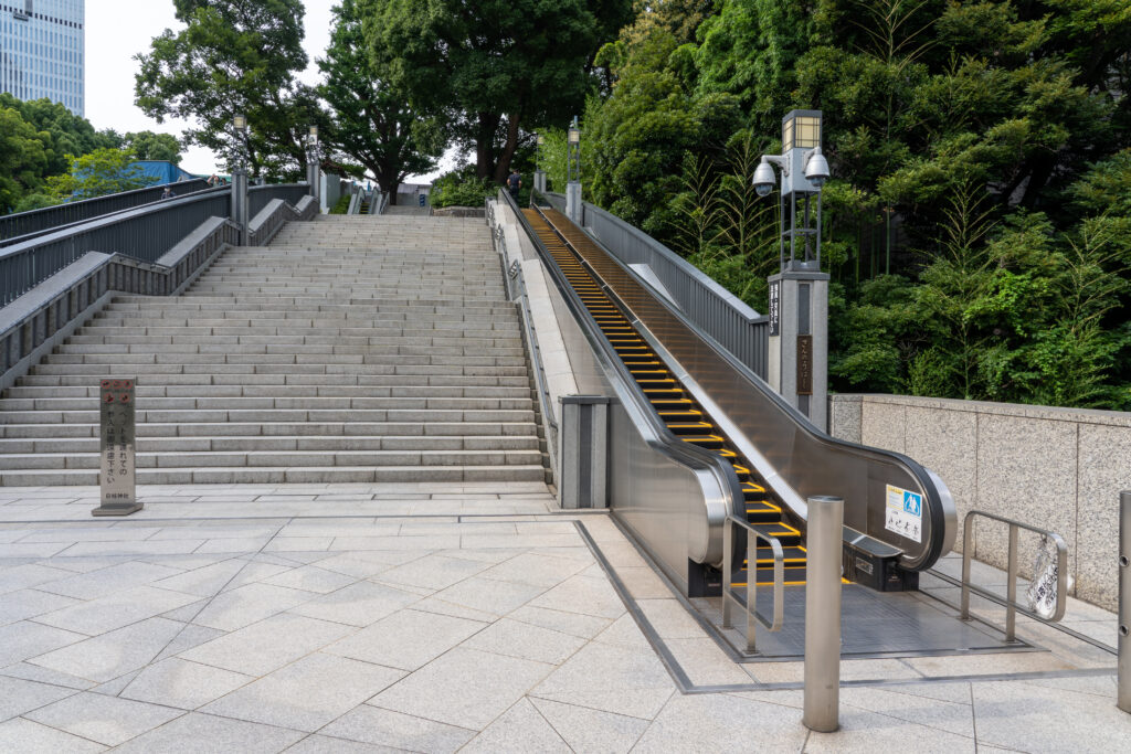 Escalator on the approach to Hie Shrine