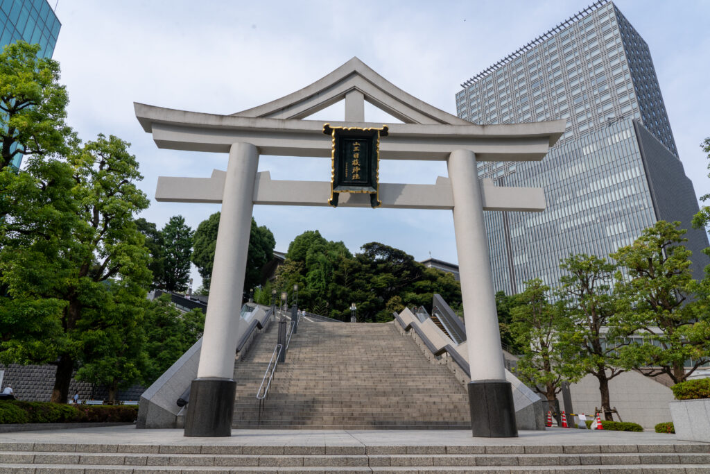 Torii gate on the approach to Hie Shrine