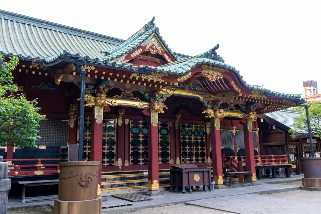 Worship hall of Nezu Shrine